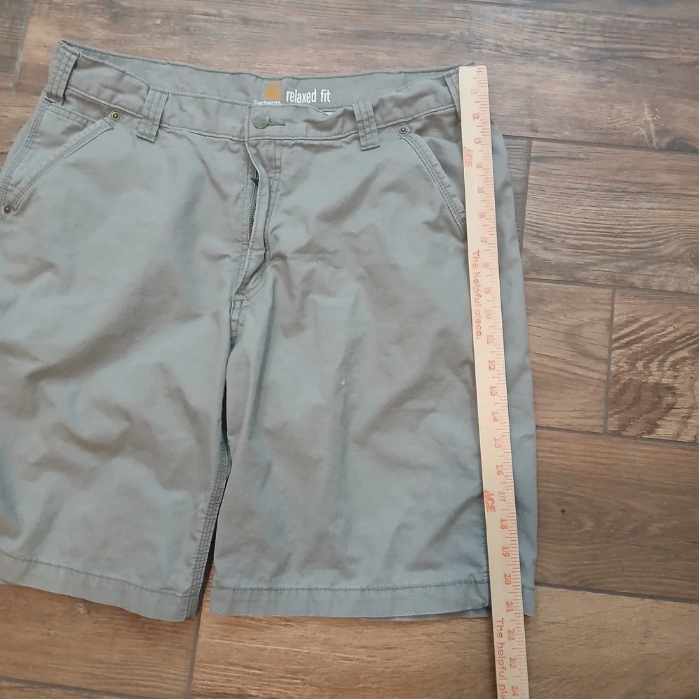 Carhartt Shorts Mens 38 Gray Ripstop Cotton Workwear Cargo Relaxed 100240 066